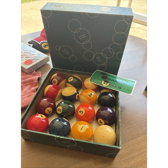 Aramith Premier 2 1/4 Pool Billiard Balls Set in Box Belgian - Picture 1 of 5